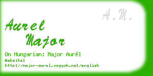 aurel major business card